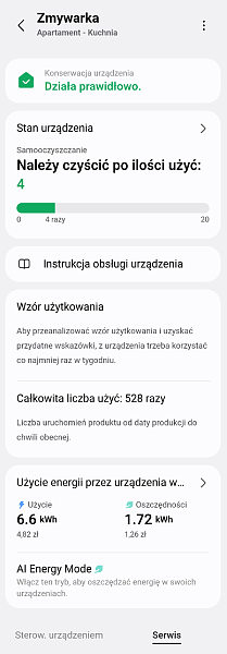 Energia w urządzeniach AGD aplikacja SmartThings